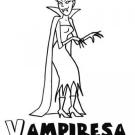 Vampiresa. Dibujo infantil de Halloween