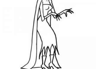 Vampiresa. Dibujo infantil de Halloween