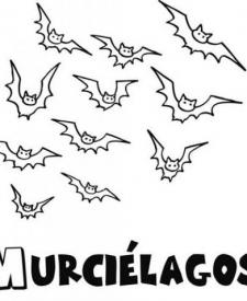 Murciélagos para colorear. Dibujos gratis para Halloween