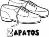 Dibujo para colorear de zapatos de cordones para los niños