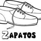 Dibujo para colorear de zapatos de cordones para los niños