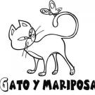 Mariposa y gato