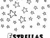 Dibujo gratuito de estrellas para pintar. Dibujos infantiles del espacio