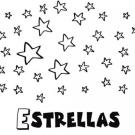 Dibujo gratuito de estrellas para pintar. Dibujos infantiles del espacio