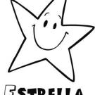 Dibujo gratis de una estrella sonriente. Dibujos del espacio para colorear