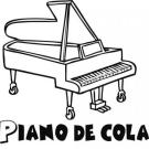 Dibujo de un piano de cola, instrumentos musicales para colorear