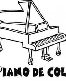 Dibujo de un piano de cola, instrumentos musicales para colorear