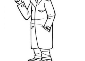 Dibujo de un detective para imprimir y colorear
