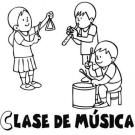 Dibujos gratis de clase de música para colorear con niños