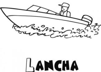 Dibujos de una lancha para colorear. Dibujos de barcos para niños