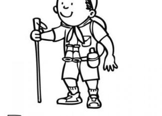 Dibujo de un explorador, imágenes infantiles de empleos