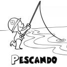 Niña pescando