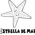 Dibujo para colorear de una estrella de mar. Dibujos de animales