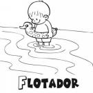 Niño con flotador