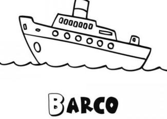 Dibujos de un crucero para colorear. Dibujos de barcos para niños
