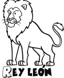 Dibujo para imprimir y pintar del Rey León. Dibujos de animales