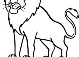 Dibujo para imprimir y pintar del Rey León. Dibujos de animales