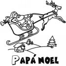 Trineo de Papá Noel. Dibujos para colorear gratis