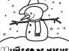 Dibujo infantil del muñeco de nieve de Navidad