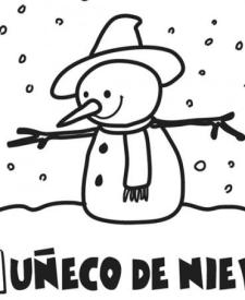 Dibujo infantil del muñeco de nieve de Navidad