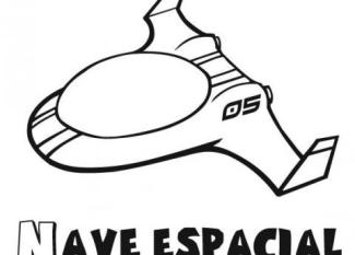 Dibujo gratis de una moto espacial para imprimir y pintar