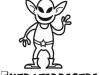 Dibujos infantiles de un extraterrestre. Dibujos del espacio