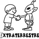 Niño y extraterrestre