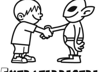 Niño y extraterrestre