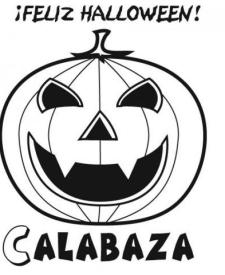 Dibujo de calabaza de Halloween para pintar