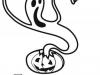 Dibujo de fantasma y calabaza para pintar en Halloween