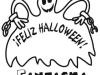 Dibujo infantil de fantasma en Halloween