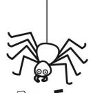 Dibujo para imprimir y colorear de una araña de Halloween