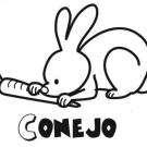 Dibujo de un conejo para imprimir y colorear con los niños