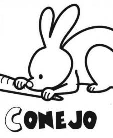 Dibujo de un conejo para imprimir y colorear con los niños