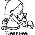 Niña con pollito