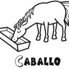 Dibujos de un caballo bebiendo agua para colorear con los niños