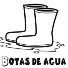 Dibujos de botas de lluvia para colorear. Dibujos de otoño para niños