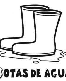 Dibujos de botas de lluvia para colorear. Dibujos de otoño para niños