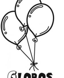Dibujos de globos para imprimir y pintar con niños