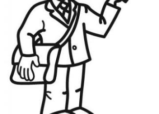 Dibujos infantiles de un cartero para imprimir y colorear