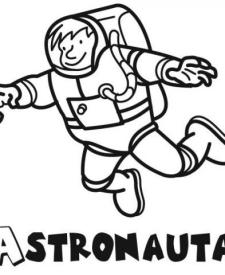 Dibujos de astronauta para colorear con niños