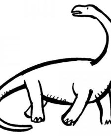 Dibujo de dinosaurio para imprimir y pintar. Dibujos de animales