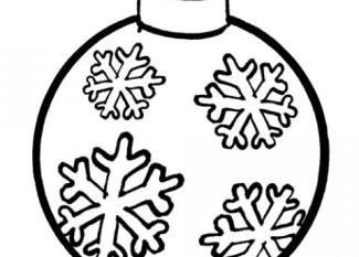 Bola de Navidad. Dibujo gratis para niños