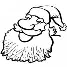 Papá Noel sonriendo. Dibujos de Navidad para colorear
