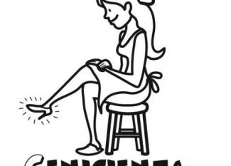 Dibujo para colorear con los niños de Cenicienta
