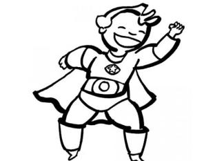 Dibujo de un disfraz de superhéroe para colorear con los niños