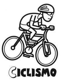 Dibujos infantiles de ciclismo para colorear con los niños