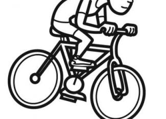 Dibujos infantiles de ciclismo para colorear con los niños