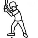 Jugador de béisbol para colorear. Dibujos de deportes para niños