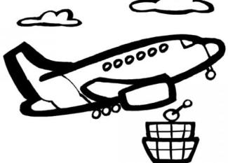 Dibujos de avión para imprimir y colorear para niños